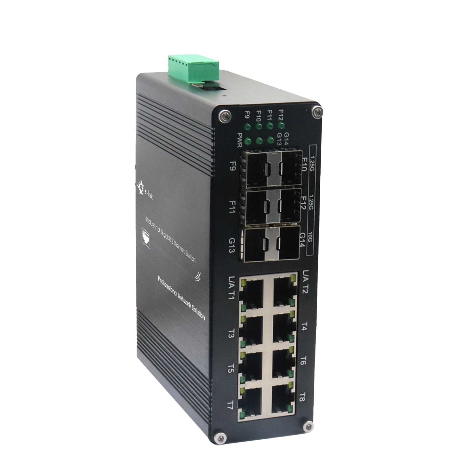 Sfp+ 10G Managed Switch 8 Port - Industrieller L2+ 8-Port 10/100/1000T + 4-Port