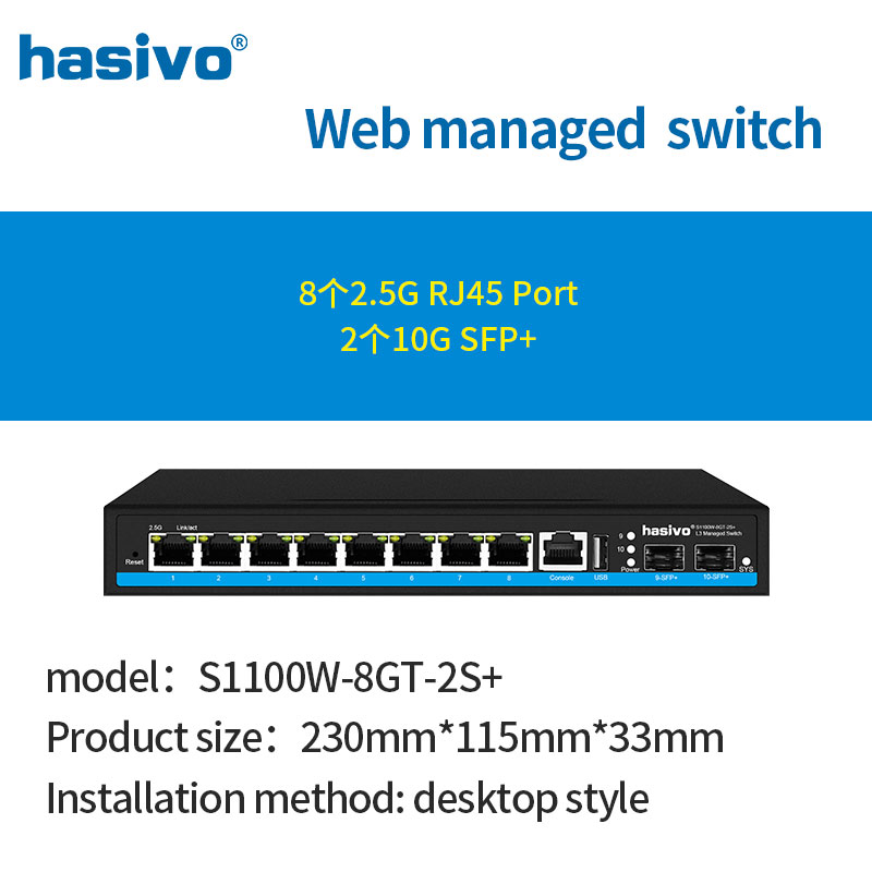 8-Port L3 Managed 2,5 Gps PoE  – Sfp+ 10G Managed Switch 8 Port Bewertung und Preis