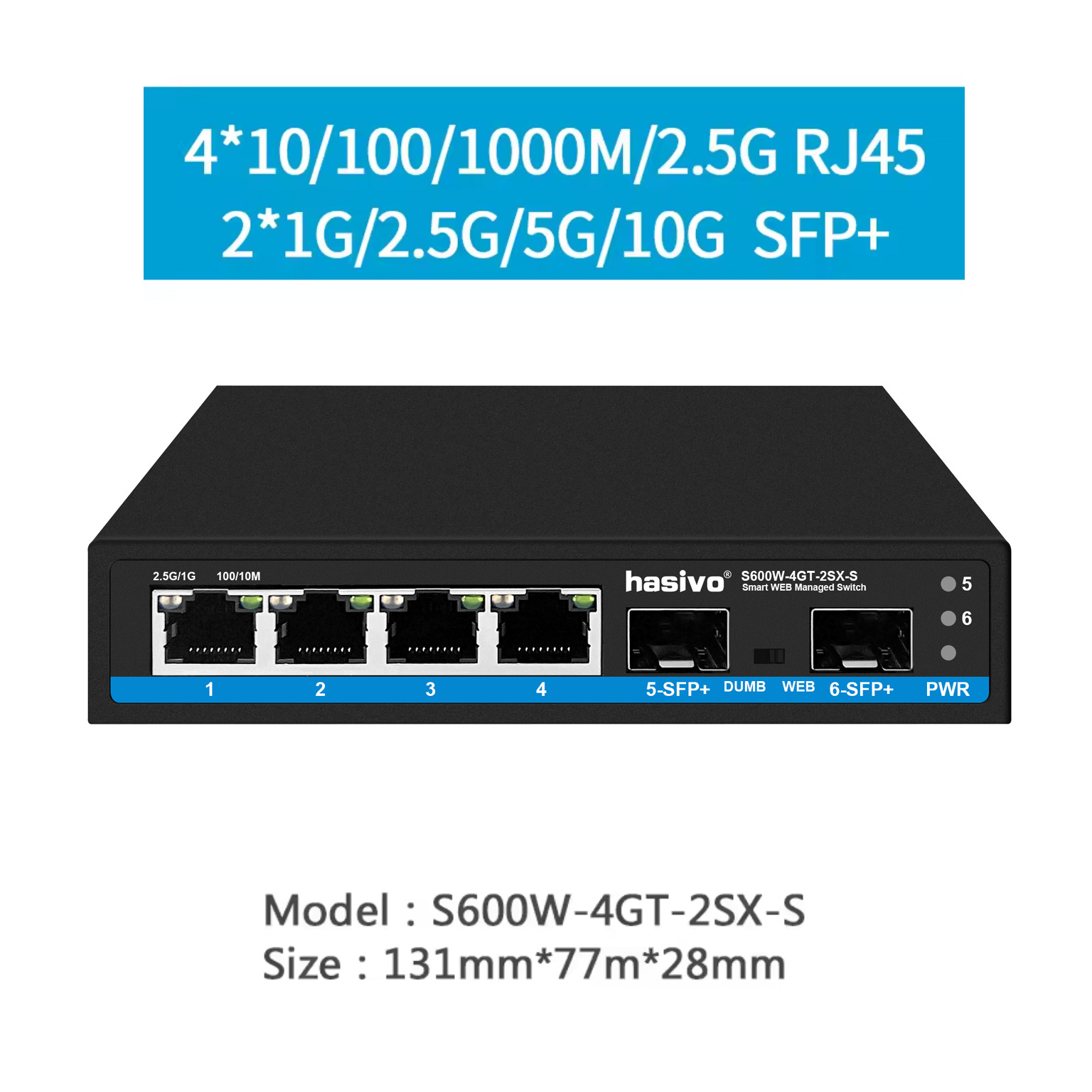 Hasivo 2.5G Netzwerk-Switch mi – Sfp+ 10G Managed Switch 8 Port Bewertung und Preis