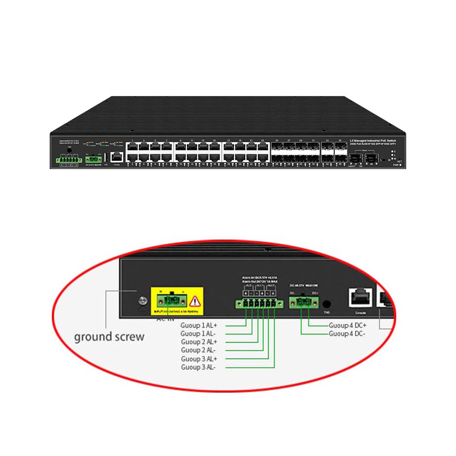 10G Uplink 38 Ports industriel – Sfp+ 10G Managed Switch 8 Port Bewertung und Preis